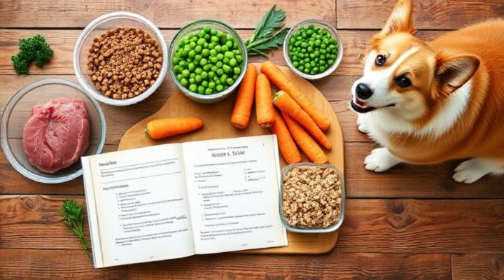 Fresh ingredients for homemade dog food