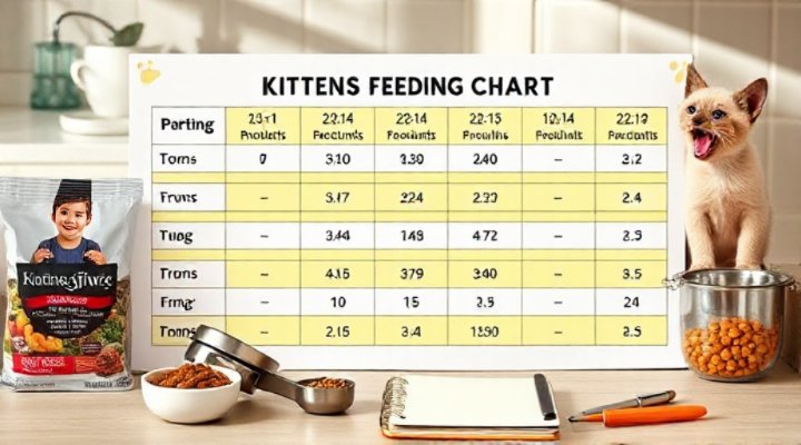 Comprehensive feeding schedule for different kitten ages
