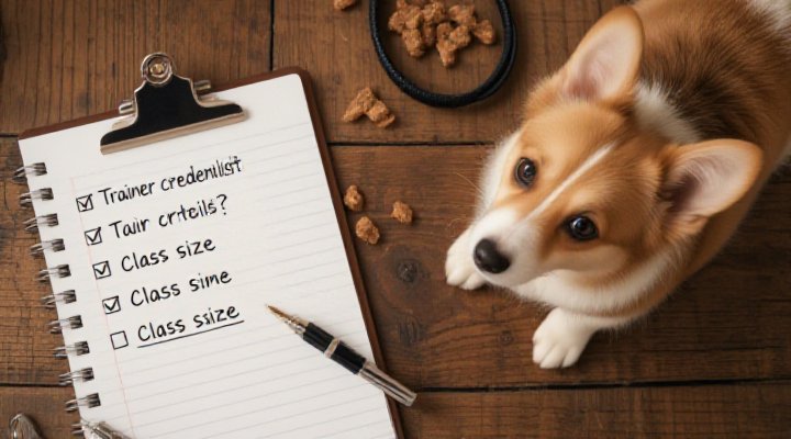 A checklist for evaluating dog training classes near me